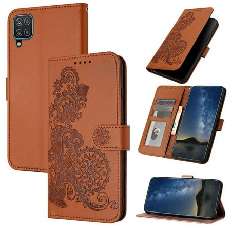 

Case for Samsung Galaxy A12 Wallet Case PU Leather Magnetic Closure Flip Folio Book Kickstand Protective With Card Slot Stand