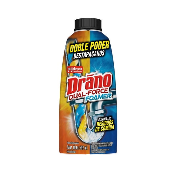 Destapacaños en Espuma Drano Dual Foam 500 ml