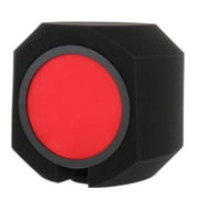 Microphone Screen Pops Filter, Soundproof Sponge Cover, Wind Sheilds Protection Recording Foam for Professional Vocals Home Lives Studios red