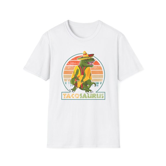 Tacosaurus, Gildan Unisex Softstyle T-Shirt, Dinosaur Graphic Tee, S-3XL