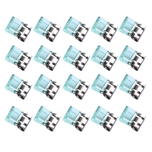 Pinces à Pousser en Métal Transparent avec Étui de Rangement Pince Polyvalente pour Reliure pour Ourlet de Pantalon Livre Documents Pince Réutilisable Colorée pour Papier pour Bureau École Organisation à la Maison