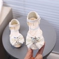 thumbnail image 5 of Splozh Dress Shoes for Toddler Girls Sandals Summer Casual Dress Shoes Soft Sole Party, Wedding Princess Sandals Beige,US 9, 5 of 7