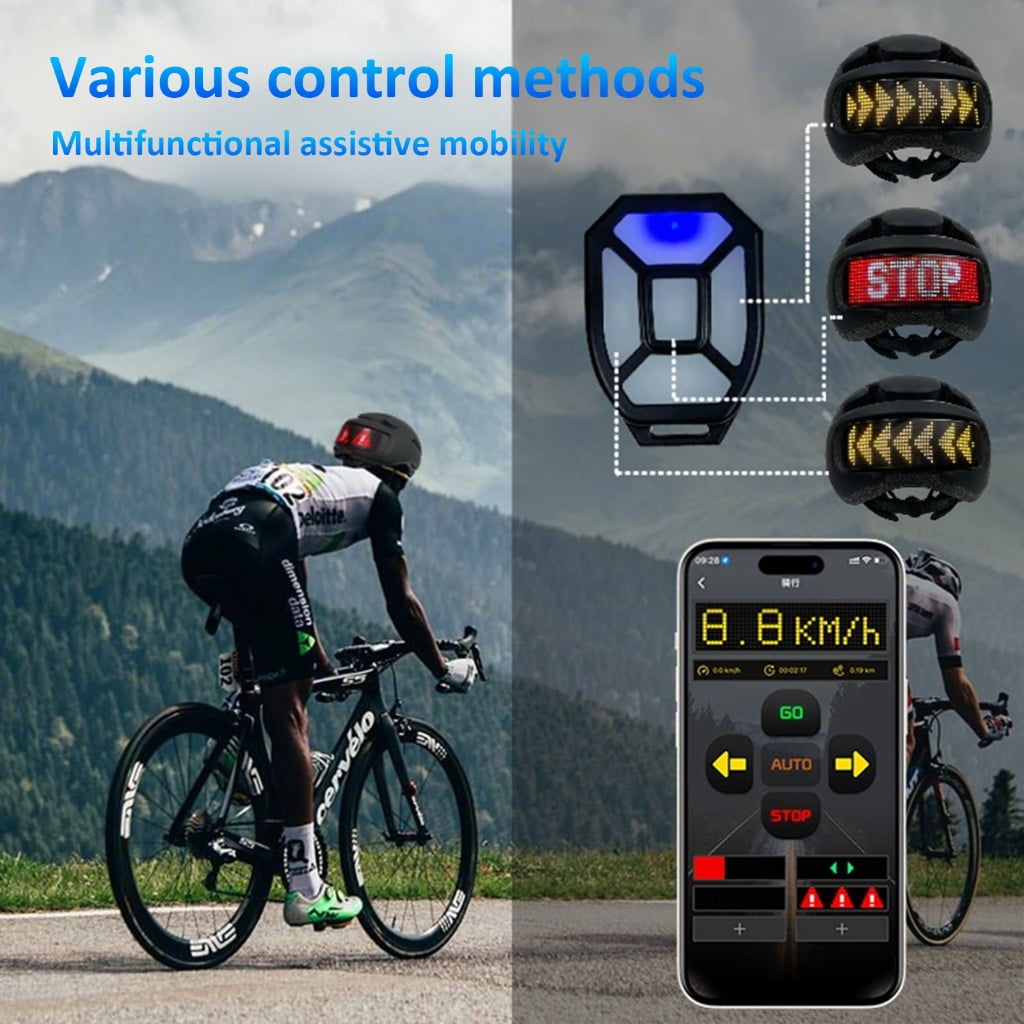 MOMOJIA High Visibilities Bike Helmet Offering 360 Degree Lighting Turn Signal Security