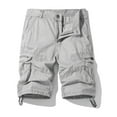 thumbnail image 2 of BADHUB Mens Cargo Shorts with Multi Pockets Button Zipper Hiking Outdoor Shorts Casual Lightweight Summer Workout Shorts Gray XS, 2 of 9