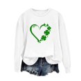 thumbnail image 5 of Charella Sweatshirts for Women St Patricks Day Decorations Long Sleeve Crewneck Tops 2024 Trendy T-shirt,White,XS, 5 of 5