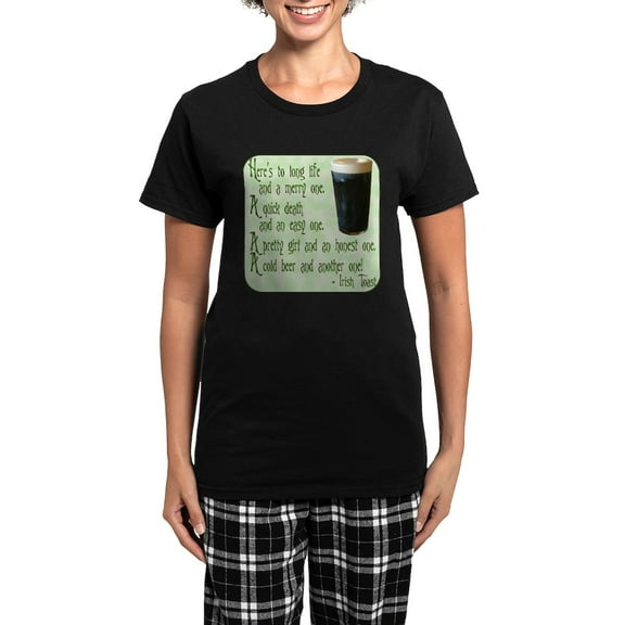 CafePress - Irishtoast Women's Dark Pajamas - Women's Short Sleeve Print T-Shirt and Pants Dark Cotton Pajama Set