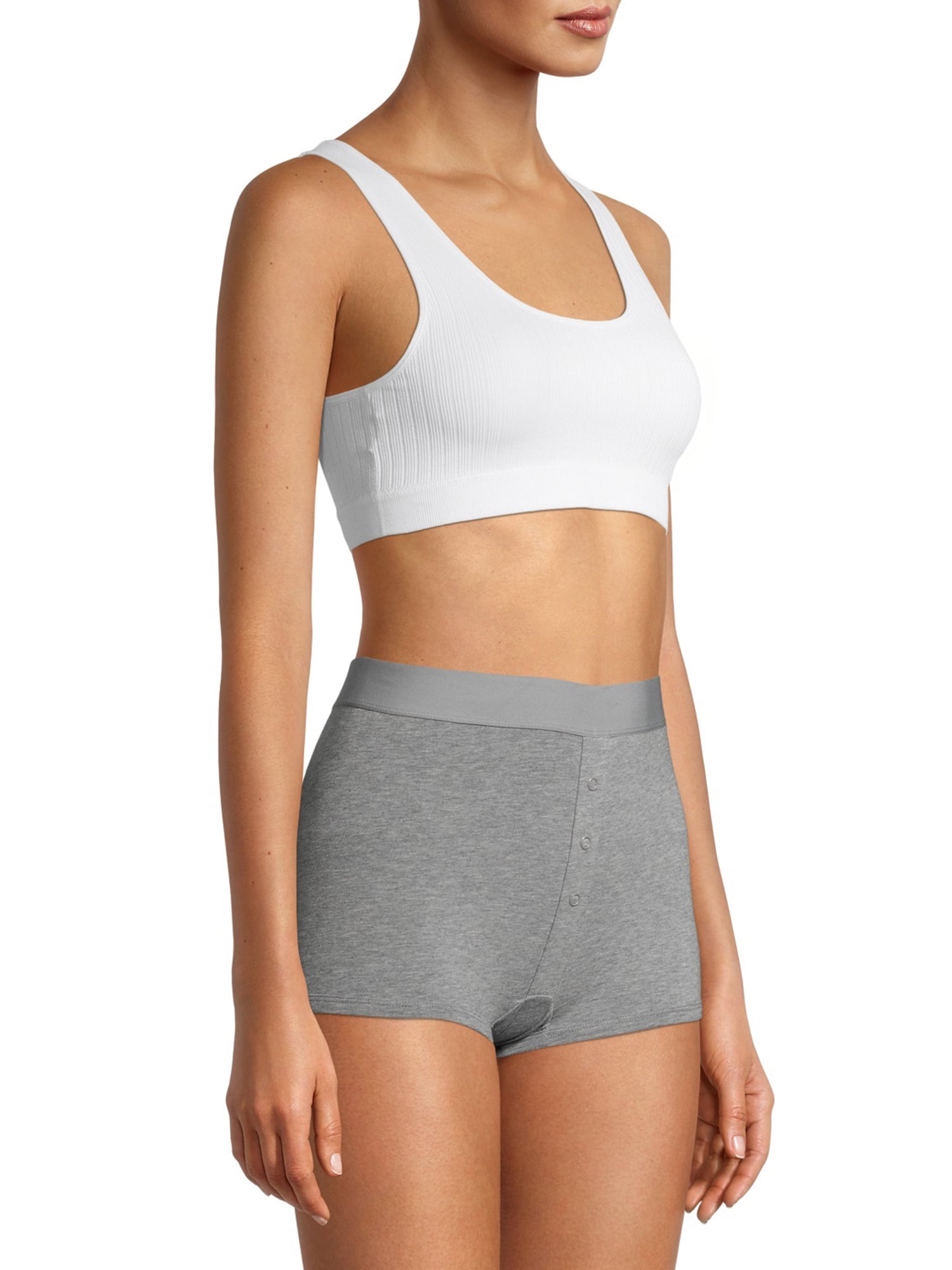 No Boundaries Juniors' Seamless Scoop Neck Bralette, 2-Pack