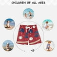thumbnail image 6 of ALAZA Boys Swim Trunks Baseballs Beach Board Shorts Drawstring Swimsuit XS, 6 of 6