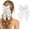 White, variant on White Tulle Flower Bow Hair Clip, Elegant Barrette with Sheer Mesh Ribbon, Bridal Wedding Hair Accessories for Women Girls,Fairy Hair Pin for Prom Party Daily Summer Wear (1Pcs)