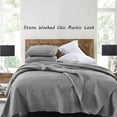 thumbnail image 2 of Juego de colcha HORIMOTE HOME, tamaño queen, microfibra gris, 3 piezas, 2 of 8