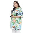 thumbnail image 3 of Women's Kimono Cardigan Floral Print Drawstring Open Front Loose Top Summer, 3 of 7