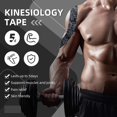 thumbnail image 2 of Cinesiology Tape OK TAPE Bulk, 31,5 m, adhesivo profesional, color negro, 2 of 6