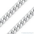 thumbnail image 2 of 3.5mm Miami Cuban / Curb Link Italian Chain Necklace in Solid .925 Sterling Silver w/ Rhodium, 2 of 2