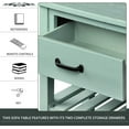 thumbnail image 7 of Console Tables for Entryway, Baysitone Wood Sofa Table with 2 Drawers and 2 Tiers Shelves for Living Room (Antique Blue), 7 of 7