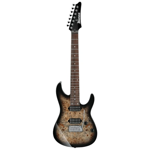 Ibanez AZ Premium Series AZ427P1PB 7-String Electric Guitar, Charcoal Black Burst