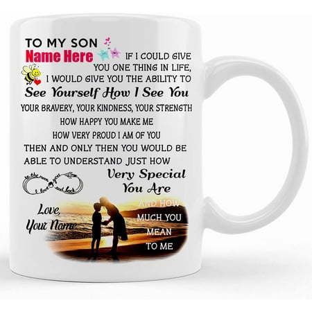 

To My Son Love Mom Mug Beautiful Birthday Gift With Love Message For Son From Mother 11o8son Ceramic Novelty Coffee Mug Tea Cup Gift Present For Birthd
