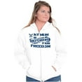 thumbnail image 3 of US Navy Logo Mom Defending Freedom Unisex Plus Size Zip Hoodie Brisco Brands 2X, 3 of 5