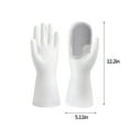 thumbnail image 3 of Dishwashing Gloves for Kitchen | Heat Resistant Reusable Cleaning Gloves with Palm Scrubber | Non-Slip Long Cuff | Multi-Color | 12.2" Flexible Household Utensil Scrubbing Accessory | 1 Pair, 3 of 8