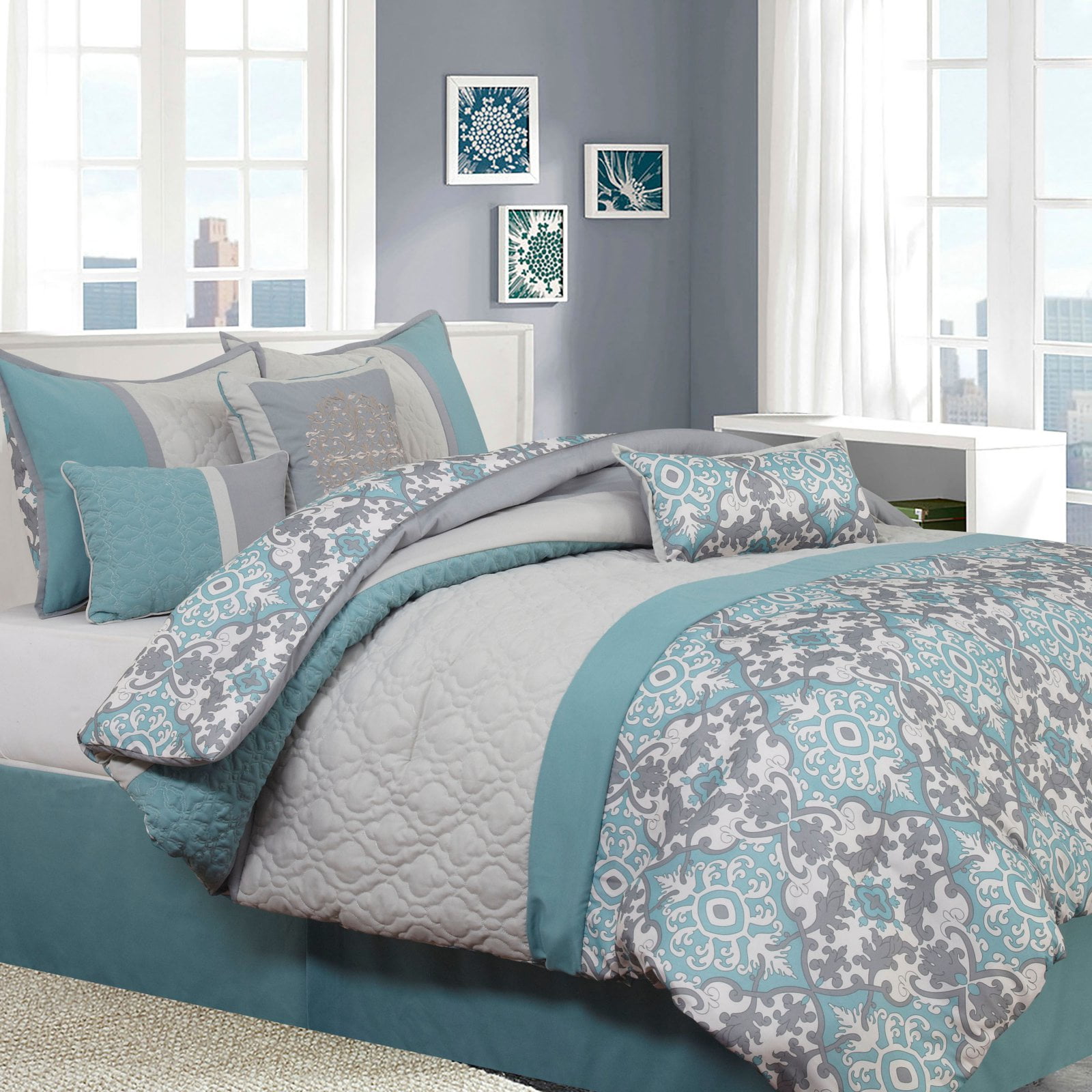 Reina 7 Piece Comforter Set By Nanshing Walmart Com
