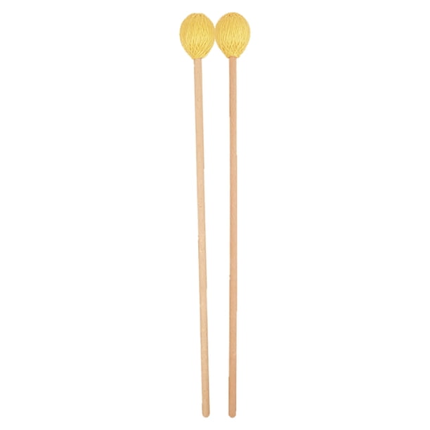 Mazos de acero para tambor con mango de lana y hilo acrílico trenzado. Instrumento melódico con un diseño centrado en la calidad del sonido para ambos (1 par).