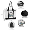thumbnail image 2 of FORMRS Canvas Laptop Tote Bag for Women with 15.6" Computer Compartments Shoulder Handbag, Blue Cute Cat, 2 of 7