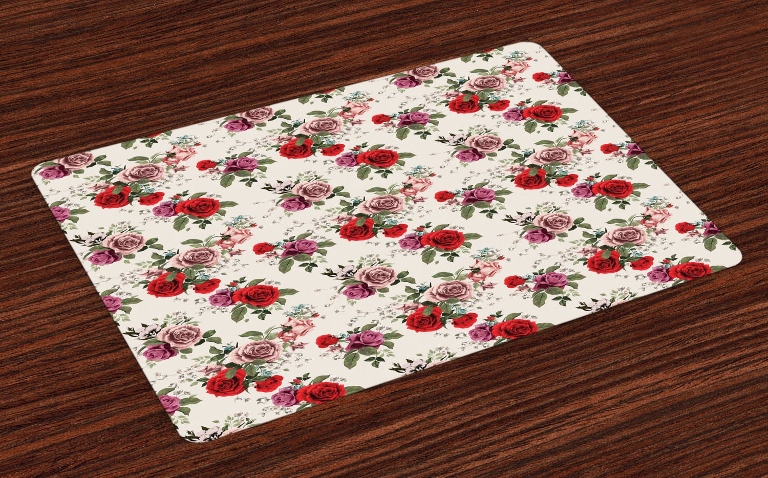 Shabby Chic Placemats Set of 4 Summer Spring Romantic Valetines Day