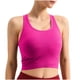 thumbnail image 1 of Tops Verdes Oscuros para las Mujeres Alta Elasticidad Nervadura sin Costuras Top Deportivo con Acolchado, Tops de Punto Blanco para las Mujeres, 1 of 9
