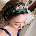 thumbnail image 3 of Hair Hoop Fashion Pearl Rhinestone Decor Braided Hair Hoop Band Headwear Hoop, 3 of 10