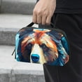 thumbnail image 2 of Bear Hard Drive Case Travel Bag Cord Charger Organizer for Purse - Waterproof Oxford Cloth Digital Electronics Storage Protection - 5.9x9.44x3.14 in, 2 of 6