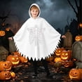 thumbnail image 5 of Girls Hooded Jumpsuits Long Sleeve Graphic Bluses Halloween Theme Dress Up Stylish Party Performance Tops for Kids, 5 of 8