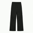 thumbnail image 5 of Ccpelsie Boy's Wide Leg Sweatpants Boy Fleece Open Bottom Straight Trousers Baggy Lounge Running Athletic Joggers Pants with Pockets(A01-Black,14-15 Years), 5 of 6