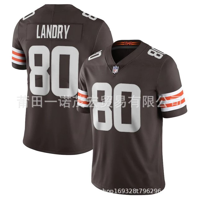 Browns Jersey Browns Embroidered Football Uniform 95#Garrett 24#Chubb 6# Replica Player Name Jersey -WEVALLEY