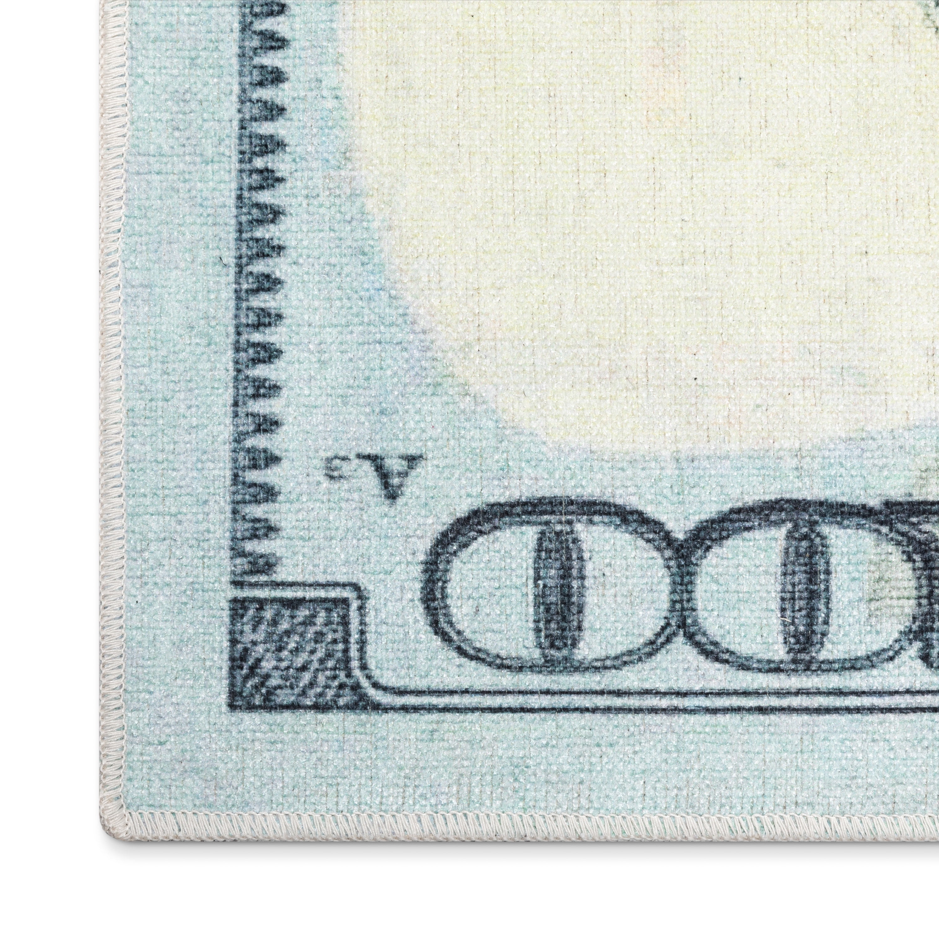 Well Woven Money Dollar Front Novelty Novelty Green Blue 3' x 7'3" Runner Rug