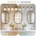 thumbnail image 5 of 8-Light Modern Vanity Light with Clear Glass Shades & Industrial-Strength Iron Construction, Sleek Gold Finish for Bathroom Mirror & Makeup Vanity Illumination (Bulbs Not Included), 5 of 9