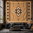 thumbnail image 5 of Southwestern Geometric Diamond on Tan Background, Cozy Boho for Pattern Lovers, Abstract Ethnic Art Decor, Housewarming Gift, Tapestry Wall Hanging for Living Room and Bedroom, 5 of 6