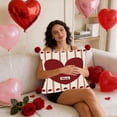 thumbnail image 4 of Cojín decorativo en forma de corazón 16x16 pulgadas - Cojín rojo de amor con funda y inserto lavables extraíbles para sofá, cama y silla, 4 of 6