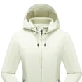 thumbnail image 2 of Chaqueta bomber Chaquetas transpirables Abrigo táctico con capucha unisex (XL mujer) Blanco Chaqueta de bombardero, 2 of 5