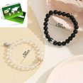 thumbnail image 3 of GKNET 1Pair Heart Magnetic Couple Bangles Adjustable Bracelet Luminous Couple Bracelet-White Black, 3 of 9