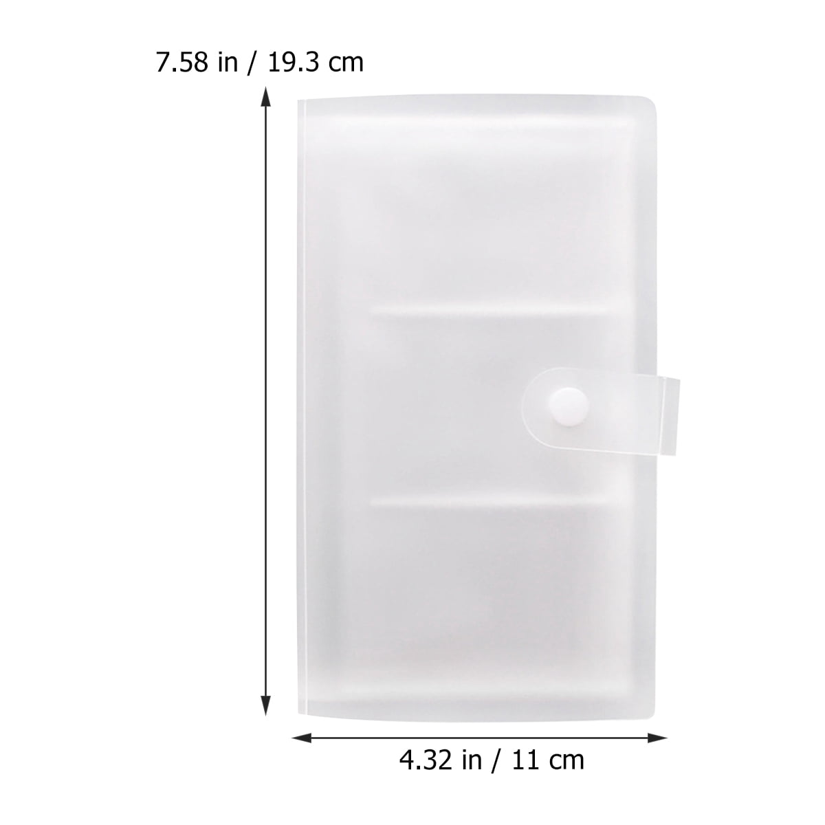 4 Pcs 120 Slots Name Cards Case Business Book Plastic Holder Clear Portable Storage