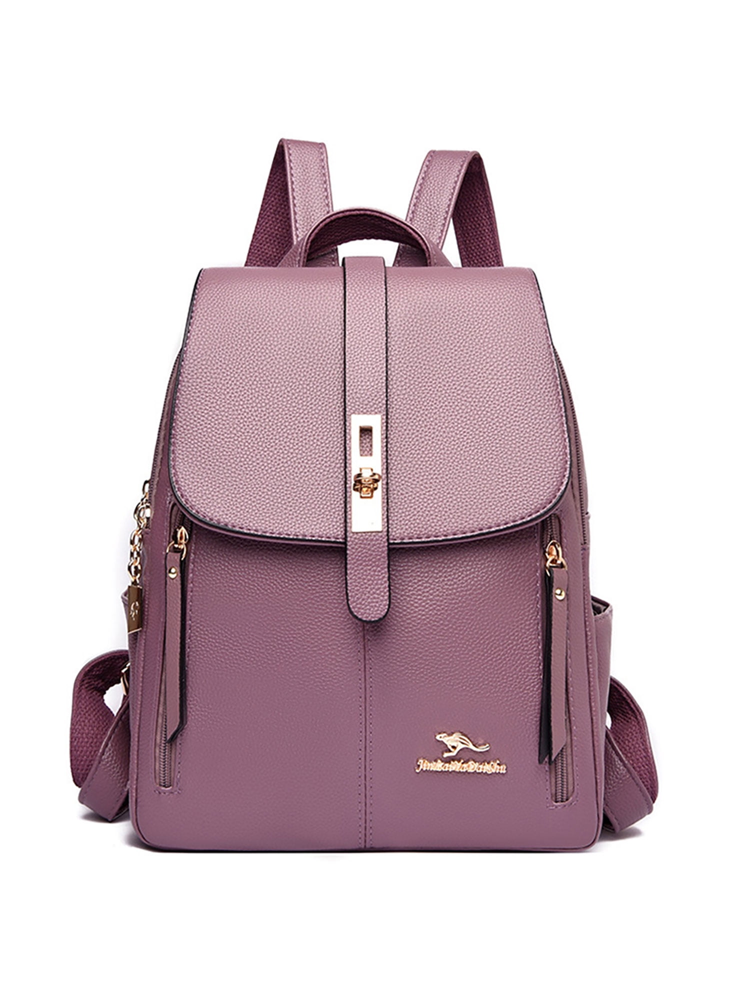 Mostdary Women PU Leather Backpack Handbag Ladies Elegant Shoulder