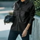 thumbnail image 2 of Chaqueta de cuero PU para mujer Octpeak informal con bolsillos a prueba de viento primavera Otoño invierno, 2 of 5