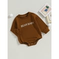 thumbnail image 3 of Bagilaanoe Newborn Baby Girl Boy Oversized Romper Sweatshirt Long Sleeve Bodysuit Letter Print Pullover 3M 6M 12M 18M Infant Casual Tee Tops, 3 of 7