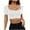 White, variant on yillto Womens Crop Short Sleeve Tee Scoop Neck Slim Shirts Summer Basic Solid Color Cute Tshirts