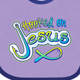 thumbnail image 4 of Inktastic Hooked on Jesus Christian Boys or Girls Baby Bib, 4 of 4