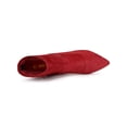 thumbnail image 4 of BLISSFUL STEP Women's Pointy Toe Stiletto Heels Ankle Boots Red 7, 4 of 8