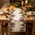 thumbnail image 5 of Christmas Table Runner Decorations,Christmas Linen Table Banners Festive Holiday Table Cover for Dining Table Home Party Tablecloth Decoration(D), 5 of 6