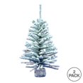 thumbnail image 2 of Vickerman A804318-2 Base en Bois de Pin Mini 9 Po. Blanc Floqué sur Vert avec 169 Embouts 2 par Paquet, 2 of 3