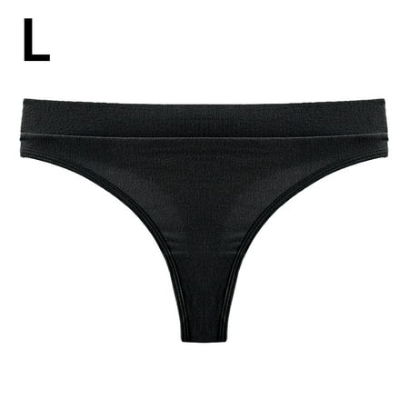 

Dido Women G-string Cotton Underwear Breathable Moisture Wicking Elastic Solid Color Girl Panties L