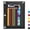 Black, variant on Djiypn Pencil Pouch for 3 Ring Binder, Large Pencil Case Pouch with 3 Reinforced Grommets, Pen Bag, Clear Window Pencil Case, Binder Accessories, Beige(1Pack)