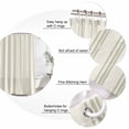 thumbnail image 6 of Sage Green Striped Waterproof Fabric Shower Curtain,Modern Farmhouse Green Stripes Waterproof Fabric Shower Curtain for Bathroom Curtains Bathtubs Hotel Shower Curtains with 12 Hooks Small 36x72in, 6 of 8
